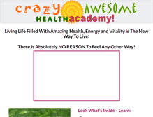 Tablet Screenshot of crazyawesomehealthacademy.com